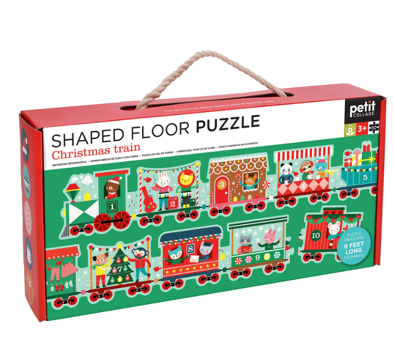Christmas Train Shaped Floor Puzzle 30pc