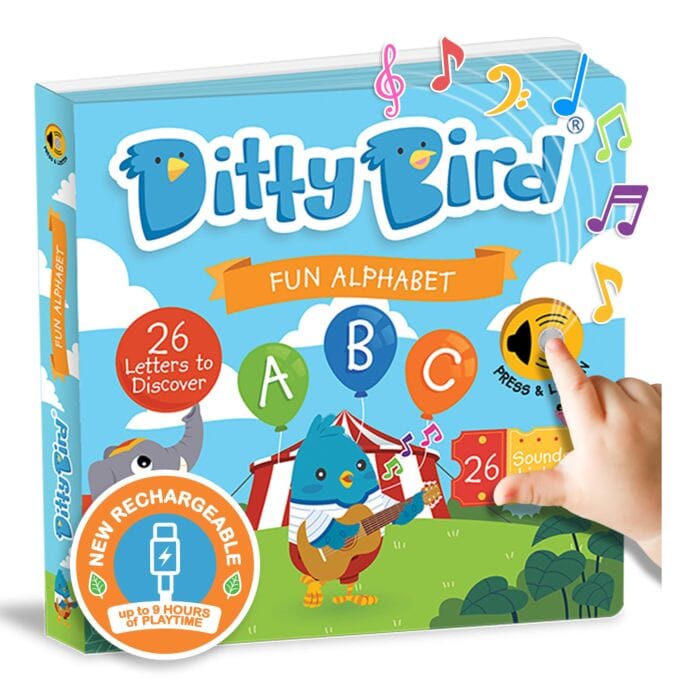 Ditty Bird Fun Alphabet Multi-coloured 16x2x16cm Children's Giftware The Cooks Kitchen 