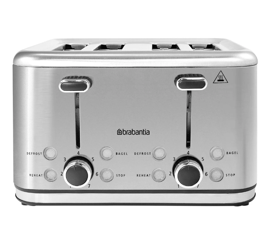 Brabantia 4 Slice Toaster Stainless Steel