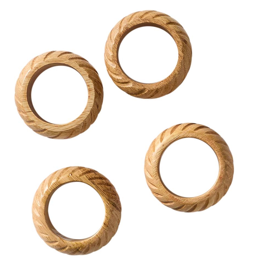 Ecology Whirl Set Of 4 Napkin Rings