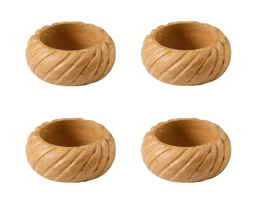 Ecology Whirl Set Of 4 Napkin Rings