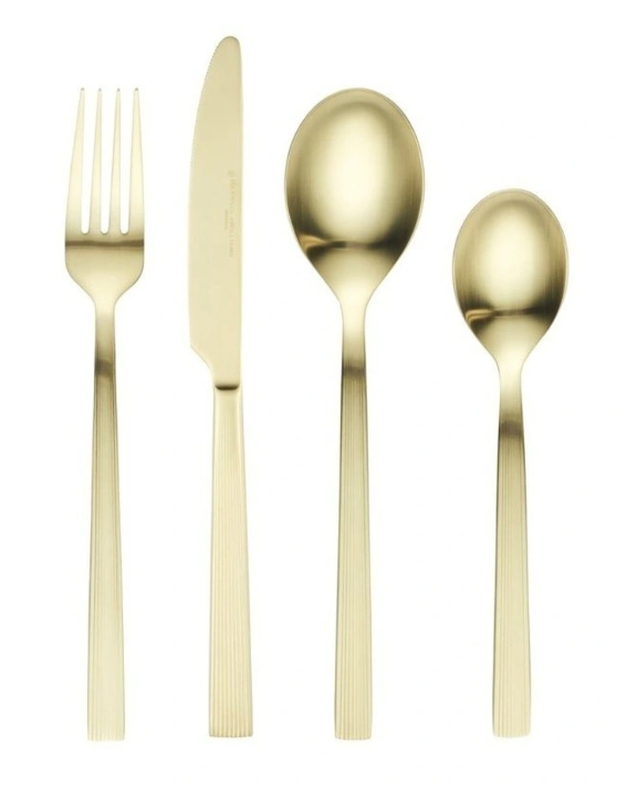 Maxwell & Williams Auroline 16 Piece Cutlery Set Gift Boxed In Champagne
