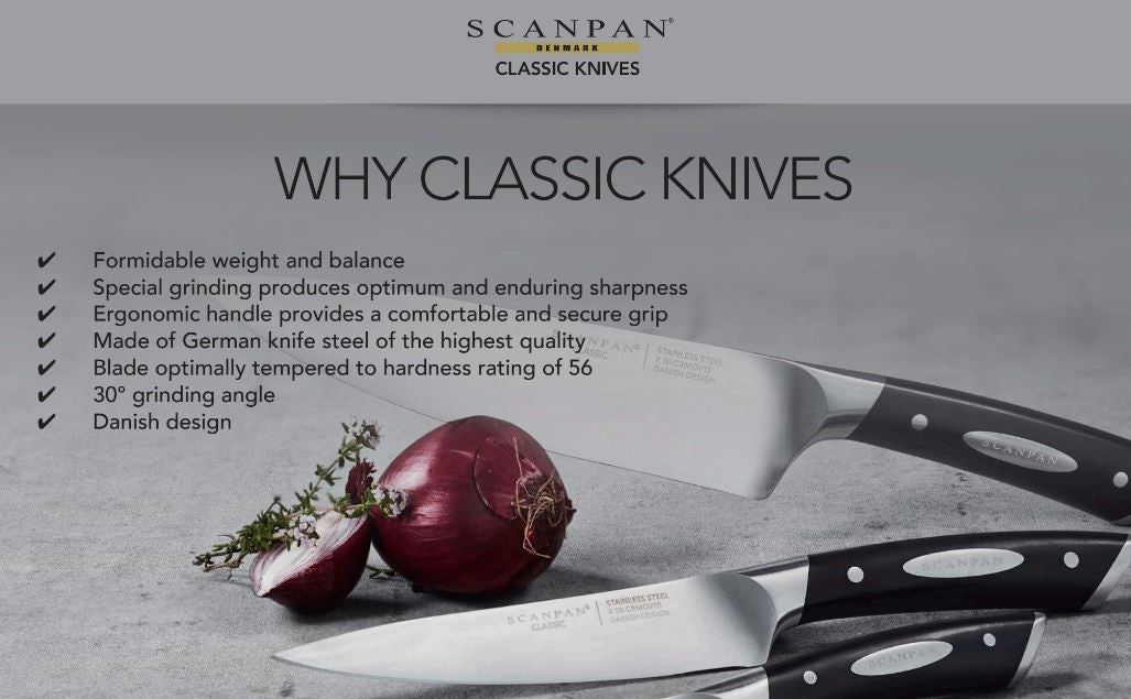 Scanpan Classic 3pc Knife Set - Paring, Utility & Cooks