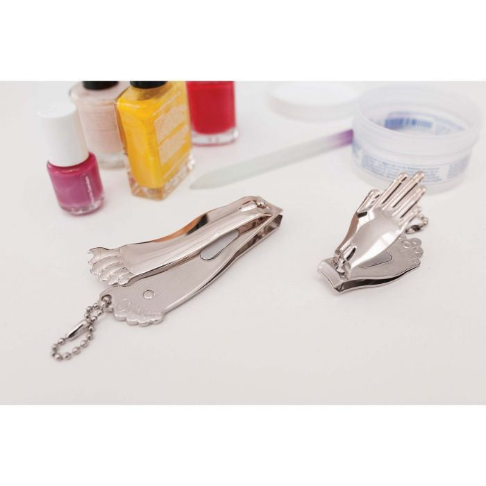 Kikkerland Hand & Foot Nail Clipper Set Silver 8.5x2.5x1.5cm