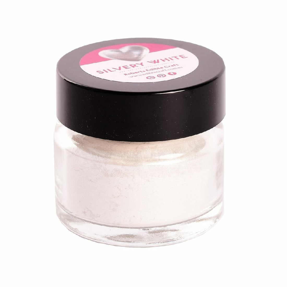 Roberts Edible Craft - Edible Metallic Lustre Dust - Silvery White