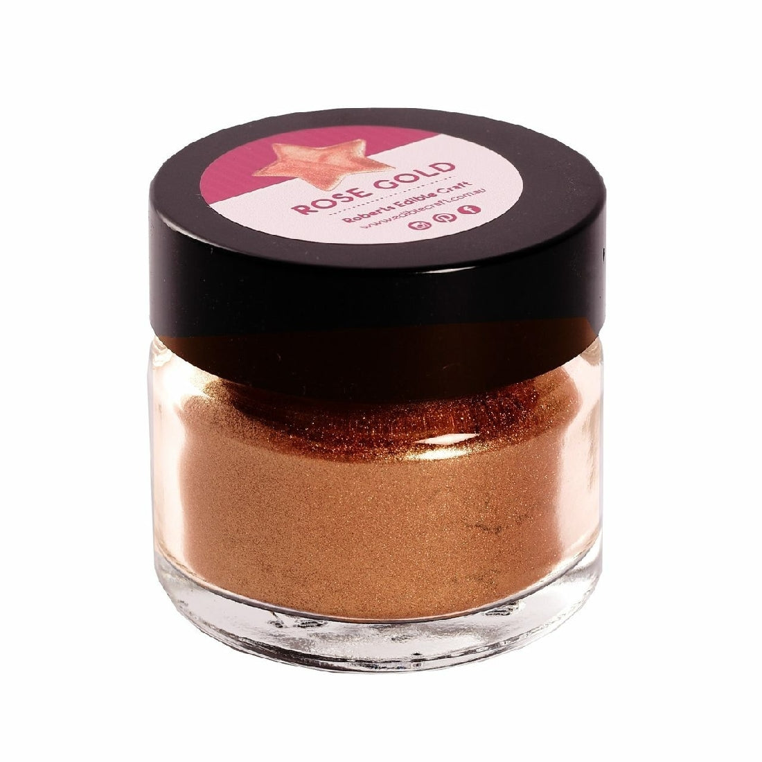 Roberts Edible Craft - Edible Metallic Lustre Dust - Rose Gold