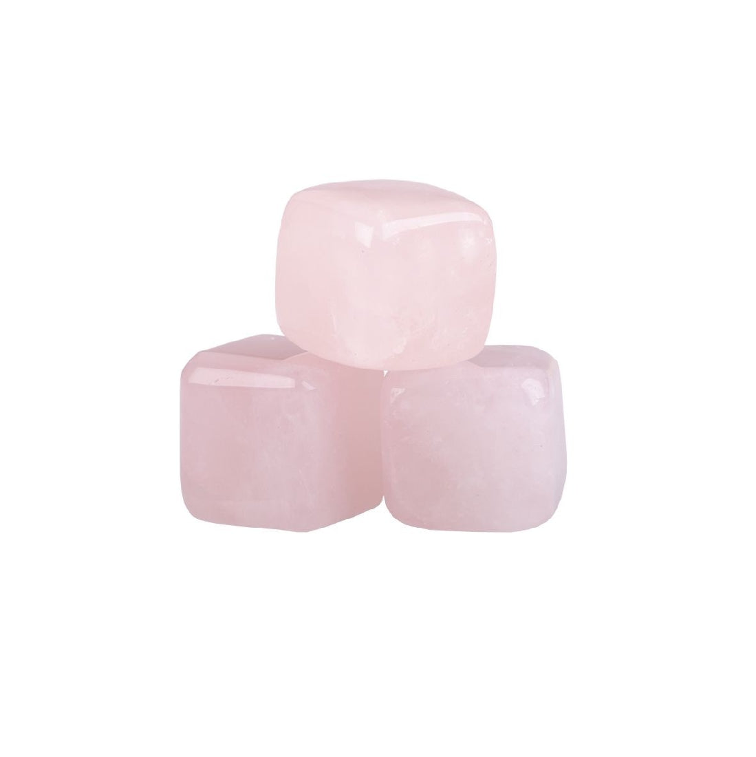 Bartender Rose Quartz Gin Stones Set 6 W/ Bag