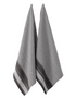 Mason Jumbo 2pk Kitchen Towel - Charcoal