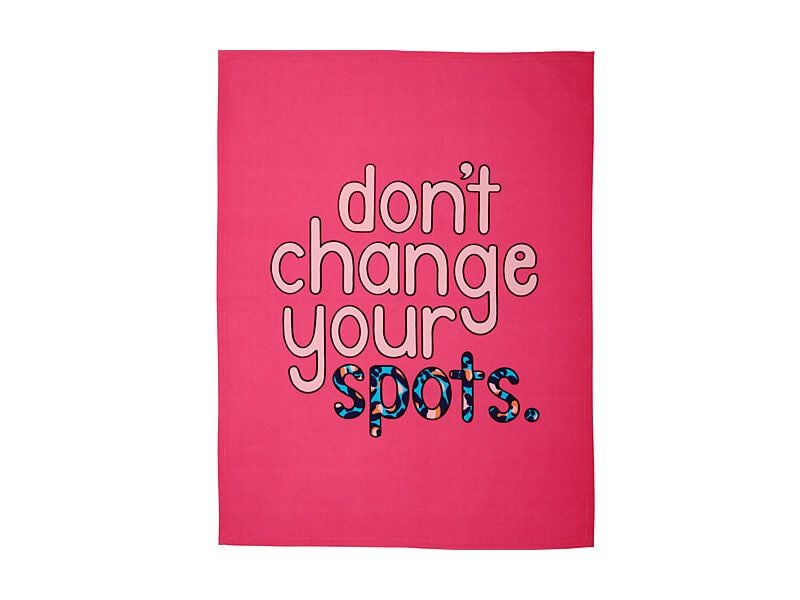 M&w Kasey Rainbow Be Kind Tea Towel 50x70cm Don't Change Your Spots