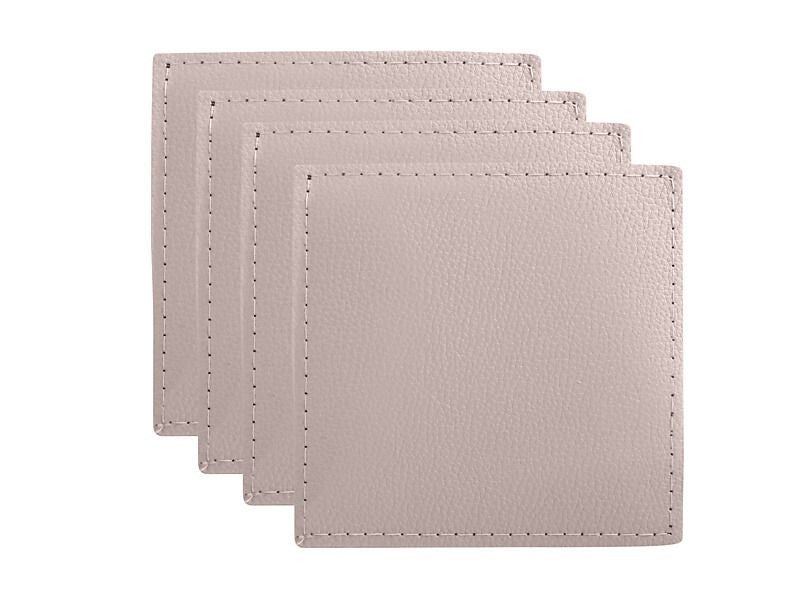 Maxwell & Williams Table Accents Leather Look Cowhide Coaster 10x10cm Set Of 4 Salt