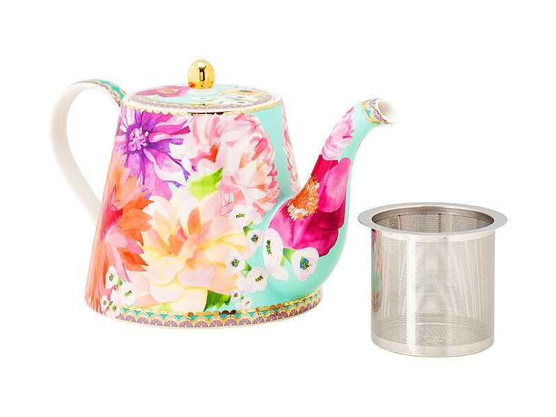 Maxwell & Williams Teas & C's Dahlia Daze Teapot With Infuser 1lt Sky